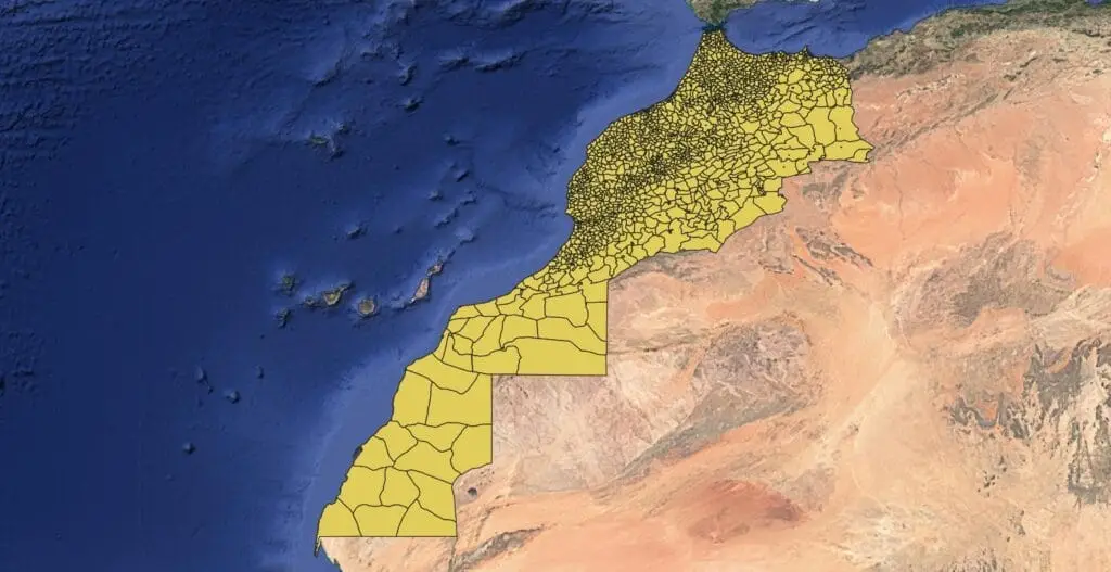 Morocco counties shapefile