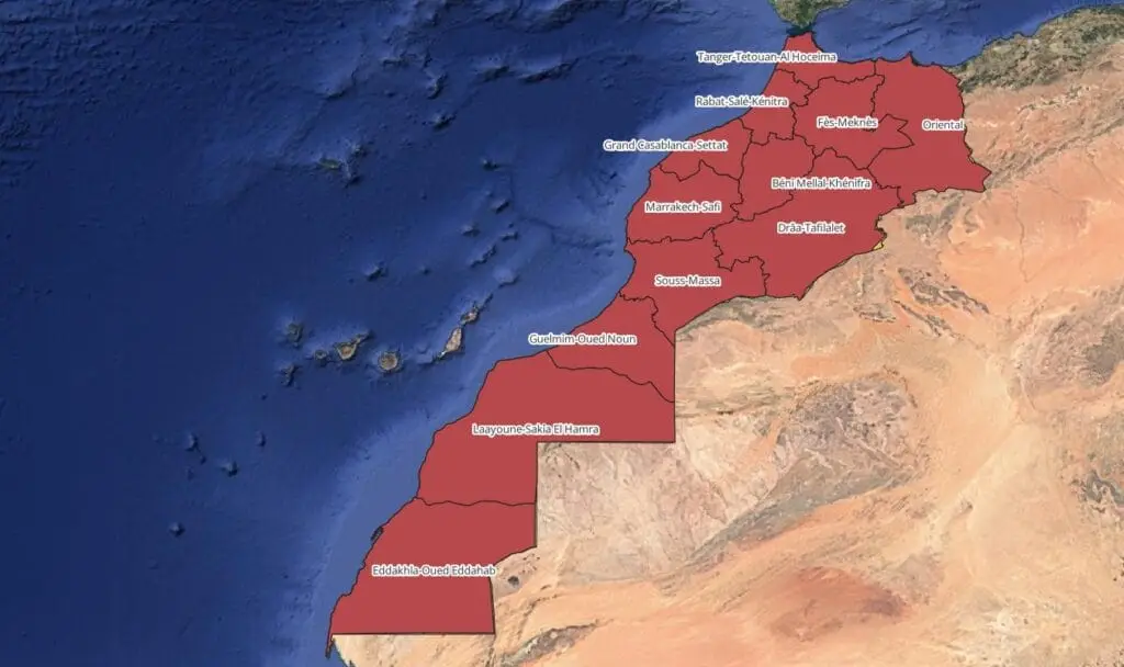 Morocco Regions Shapefile