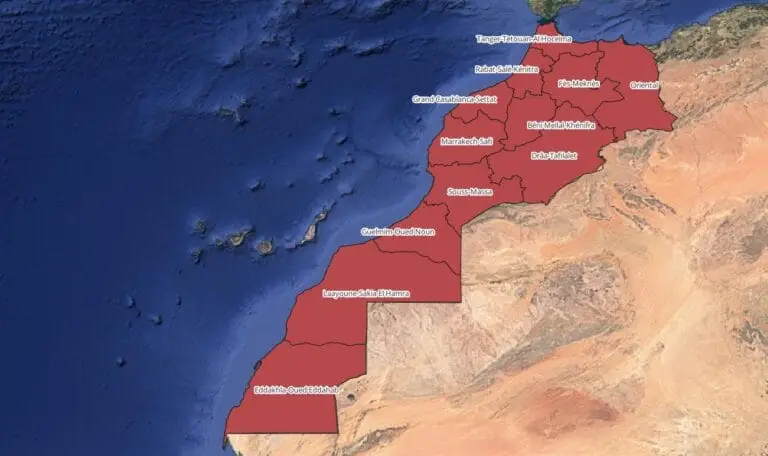 Regions shapefile Morocco