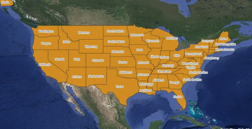 US states shapefile