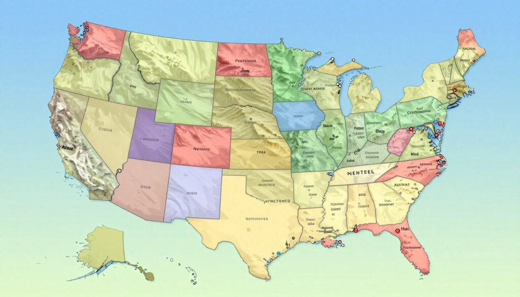 Interactive Us Map With States and Capitales