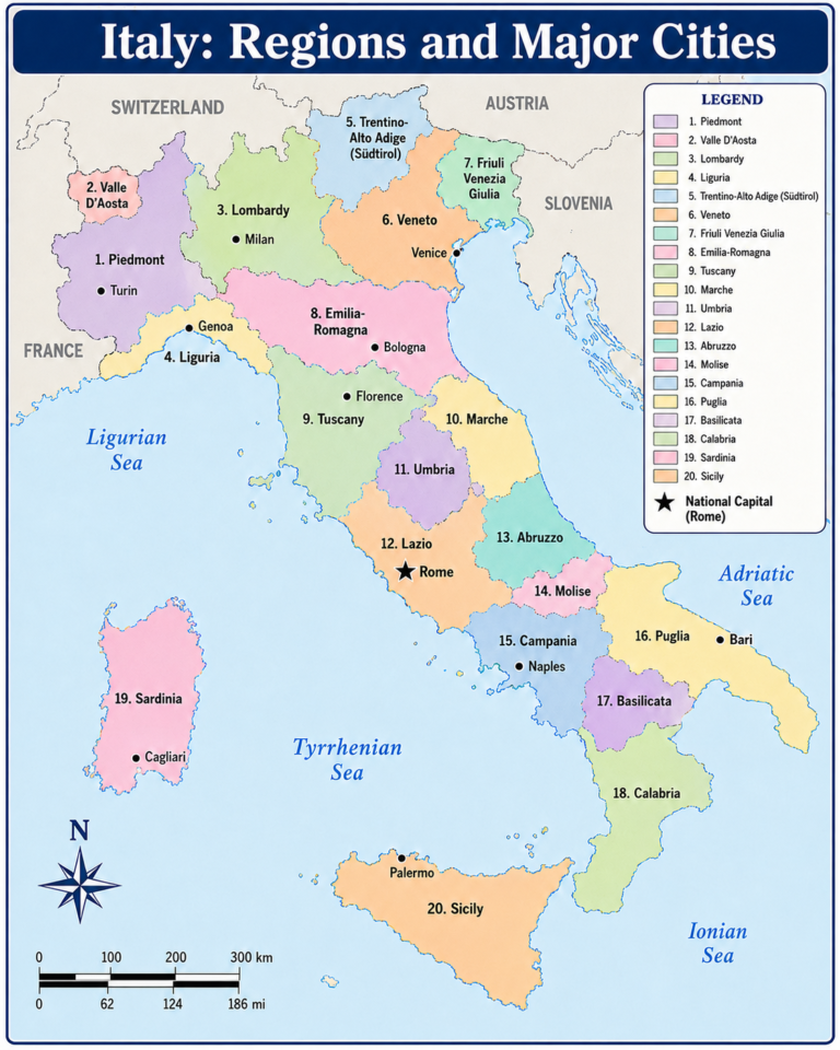 Map Of Italy With Regions And Main Cities Complete Geography Guide Map Of Italy With Cities 768x960 