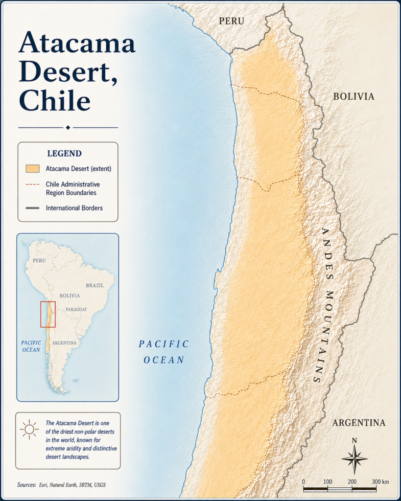 map of Chile Atacama Desert