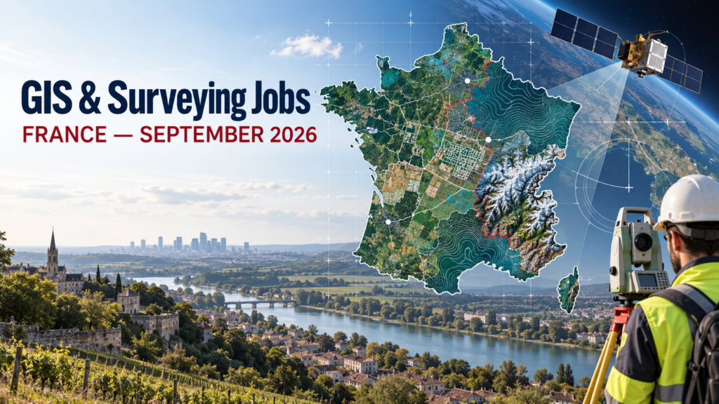 Current GIS, remote sensing and land surveying jobs in France, September 2026