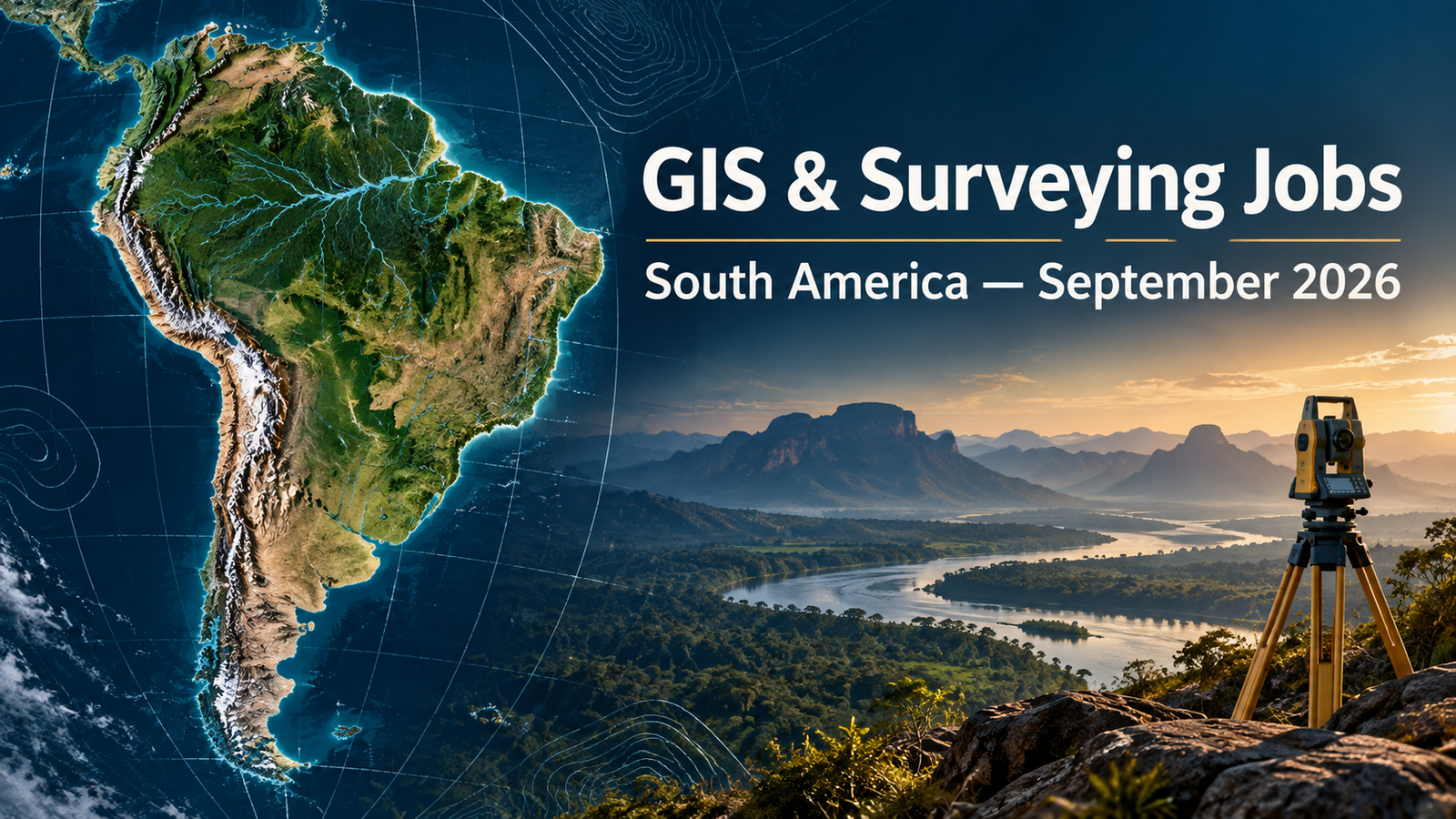 Current GIS, remote sensing and land surveying jobs in South America, September 2026