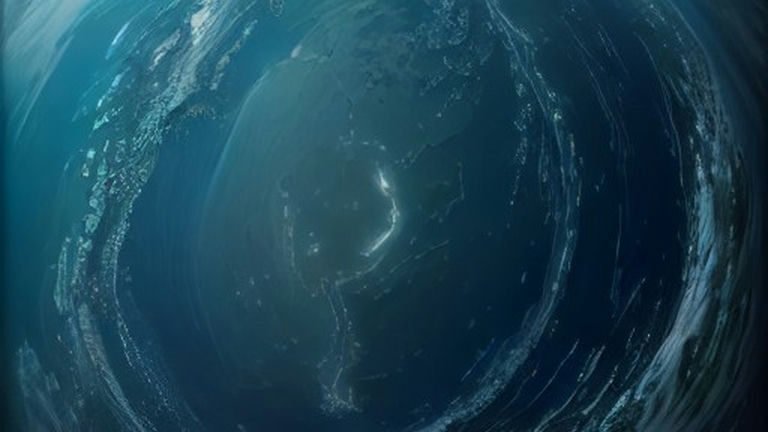 Original 16:9 editorial artwork illustrating an Earth-observation satellite above Earth for TechGeo weekly geospatial news, 19–25 October 2026