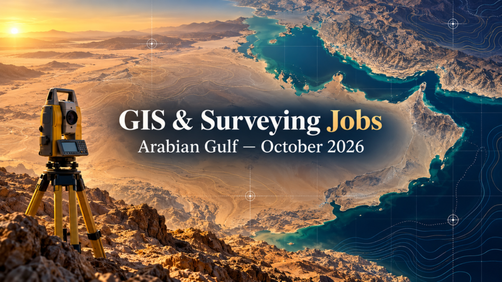 Current GIS, remote sensing and land surveying jobs in the Arabian Gulf, October 2026